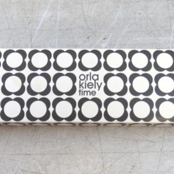 Orla Kiely Yellow Linear Stem Watch Like New With Box - Picture 6 of 6